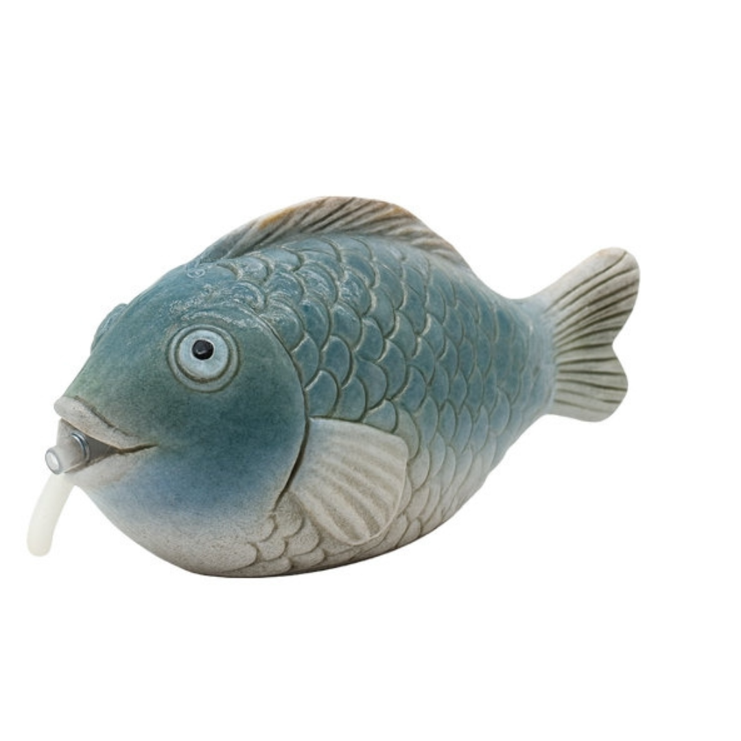 Wasserspeier Fisch mit Pumpe – dekorativer Gartenbrunnen für Teich & Schale