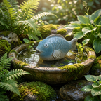 Wasserspeier Fisch mit Pumpe – dekorativer Gartenbrunnen für Teich & Schale