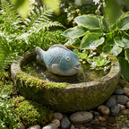 Wasserspeier Fisch mit Pumpe – dekorativer Gartenbrunnen für Teich & Schale