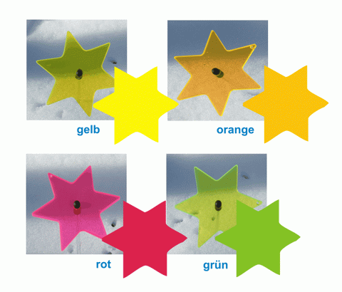 Sonnenfänger Stern 8 cm – Licht und Laune® mit Acrylglasstab zur Wahl