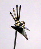 Steinvogel aus Granit und Edelstahl ca. 22 cm  2 Designs zur Wahl