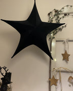 XMAS Stern schwarz Samt zur Wahl 3 Größen