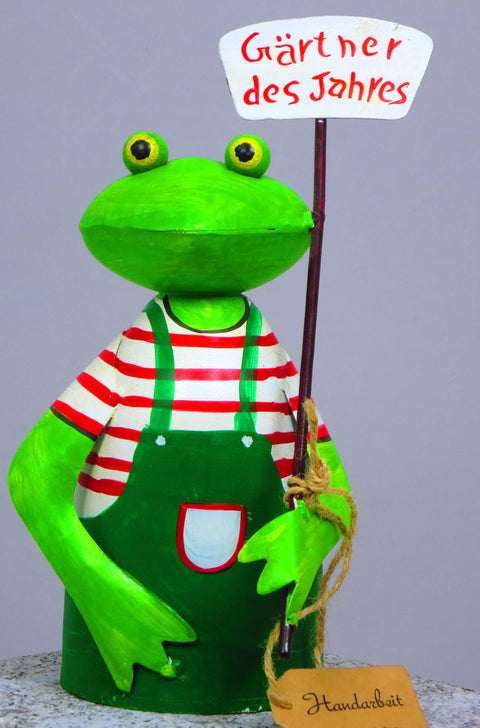 Zaunhocker Frosch aus Metall ca. 20 cm zur Wahl