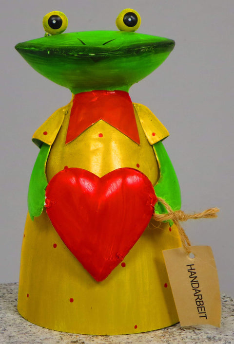 Zaunhocker Froschdame aus Metall 20 cm – 6 Varianten zur Auswahl