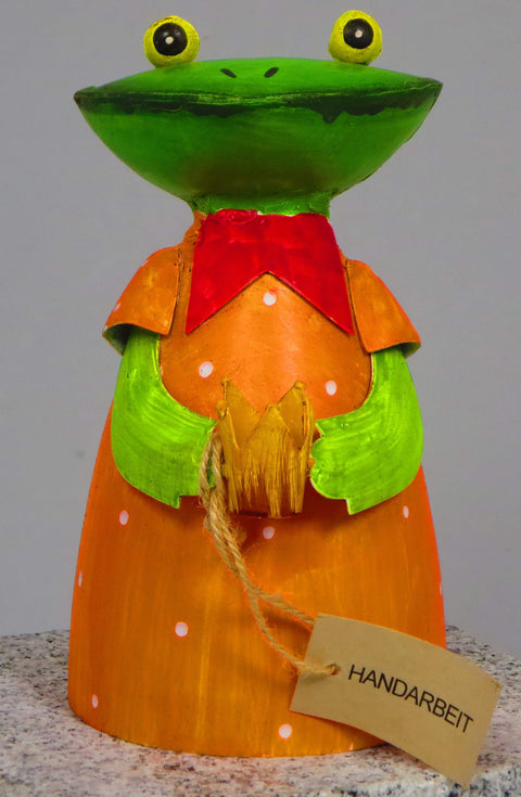 Zaunhocker Froschdame aus Metall 20 cm – 6 Varianten zur Auswahl