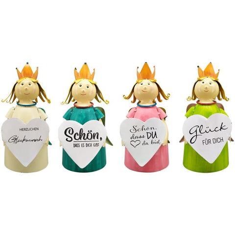 Zaunhocker "Schutzengel" zur Wahl: pink, grün, türkis und beige