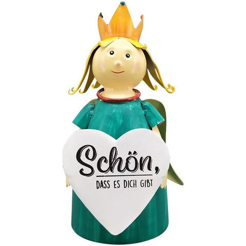 Zaunhocker Schutzengel mit Spruch – Metall 21 cm zur Wahl 4 Sprüche