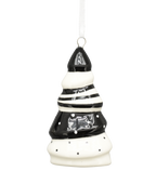 XMAS XOXO Baumanhänger Keramik weiß/schwarz ca. 8 cm