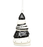 XMAS XOXO Baumanhänger Keramik weiß/schwarz ca. 8 cm