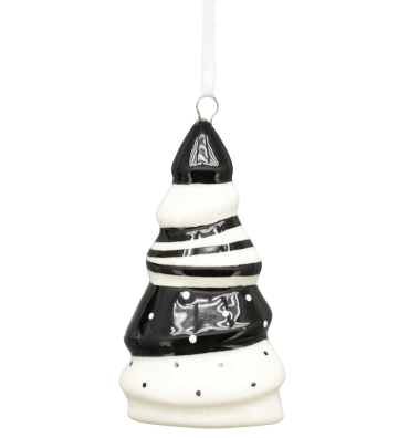 XMAS XOXO Baumanhänger Keramik weiß/schwarz ca. 8 cm