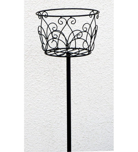 Blumensteckkorb ca. 110cm hoch aus Eisen dunkelrostfarben