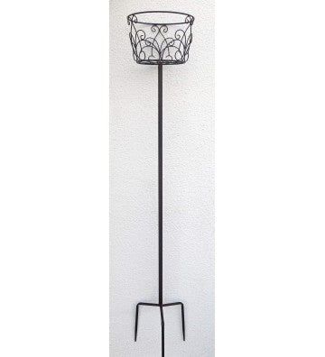 Blumensteckkorb ca. 110cm hoch aus Eisen dunkelrostfarben