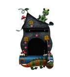 Briefkasten Fabelhaus mit Frosch und Zeitungsrolle ca. 63 cm hoch