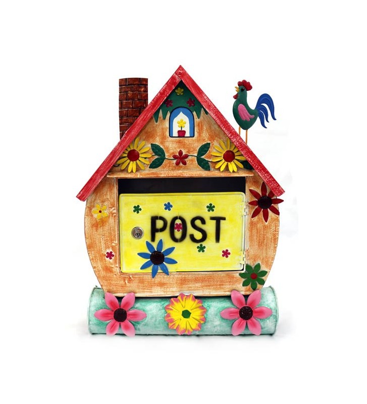 Briefkasten Haus mit Hahn ca. 51 x 36 x 14 cm