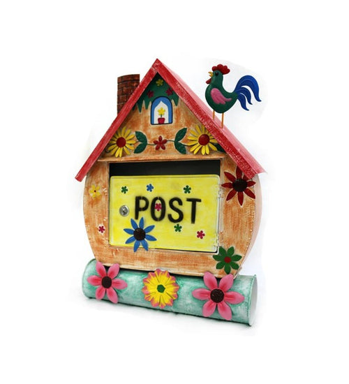 Briefkasten Haus mit Hahn ca. 51 x 36 x 14 cm