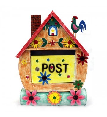 Briefkasten Haus mit Hahn ca. 51 x 36 x 14 cm