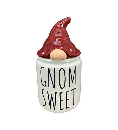 XMAS Dose Gris Keramik ca. 11,7x11,7x22,4 cm