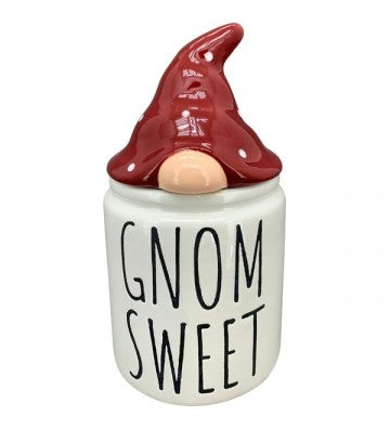 XMAS Dose Gris Keramik ca. 11,7x11,7x22,4 cm