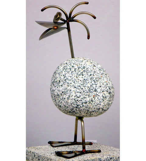 Ente ca. 32cm hoch aus Granit und Edelstahl Original Gebrüder Lomprich