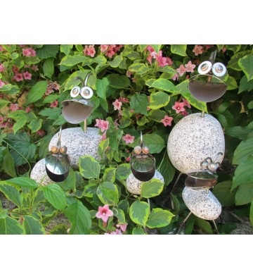 Ente ca. 32cm hoch aus Granit und Edelstahl Original Gebrüder Lomprich