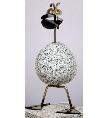 Ente ca. 32cm hoch aus Granit und Edelstahl Original Gebrüder Lomprich