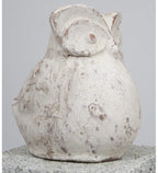 Eule Guffo aus Keramik cremefarben antik ca. 17cm hoch