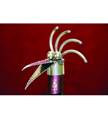 Flaschenhalter aus Edelstahl 2tlg. in Vogeloptik stehend