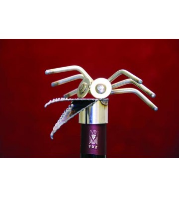 Flaschenhalter aus Edelstahl 2tlg. in Vogeloptik stehend