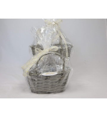 Geschenkkorb im Shabby Chic grau zur Wahl 30x15cm oder 25x12cm