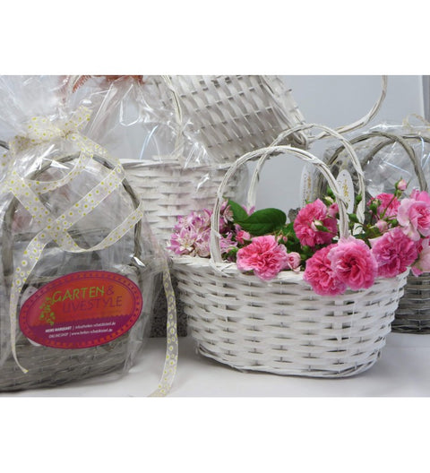 Geschenkkorb im Shabby Chic grau zur Wahl 30x15cm oder 25x12cm