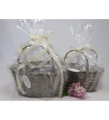 Geschenkkorb im Shabby Chic grau zur Wahl 30x15cm oder 25x12cm