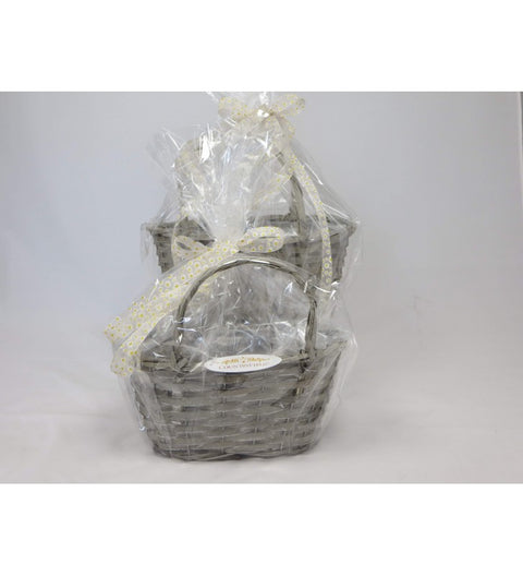 Geschenkkorb im Shabby Chic grau zur Wahl 30x15cm oder 25x12cm