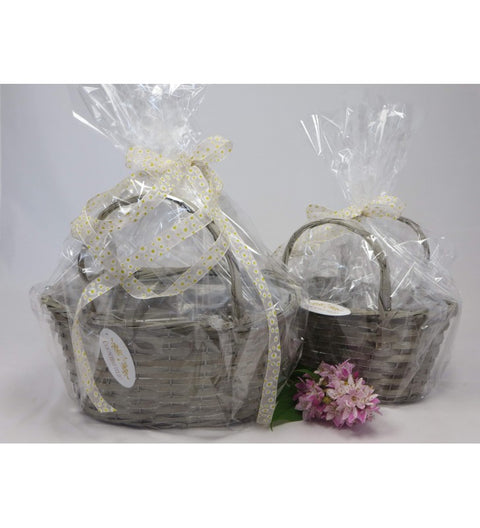Geschenkkorb im Shabby Chic grau zur Wahl 30x15cm oder 25x12cm