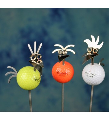 Gartenstecker Golfball Birdie zur Wahl 3 versch. Farben