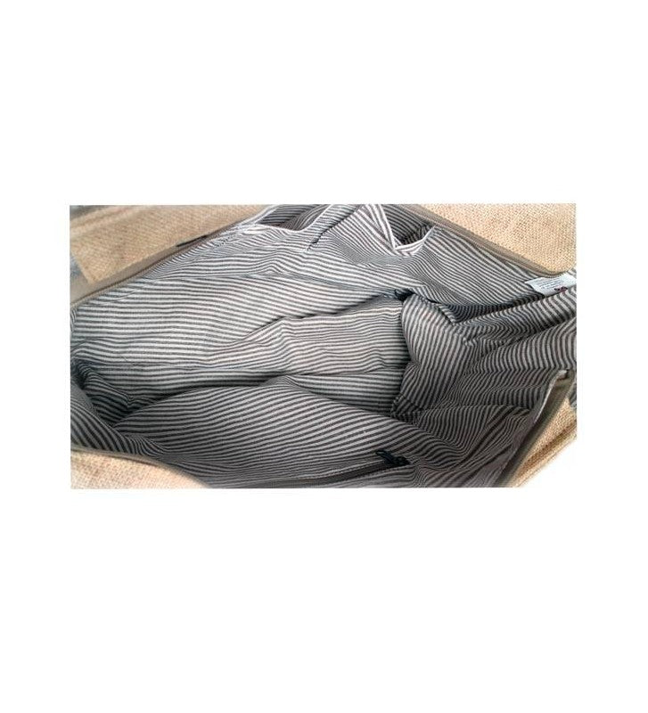Jute Umhängetasche Jute XXL Shopper 60x30 cm
