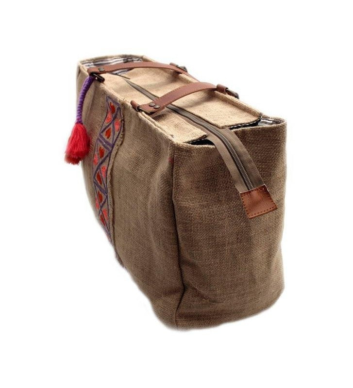 Jute Umhängetasche Jute XXL Shopper 60x30 cm