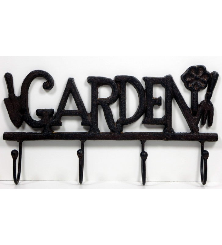 Hakenleiste „Garden“ Gusseisen – 29 cm mit 4 Haken