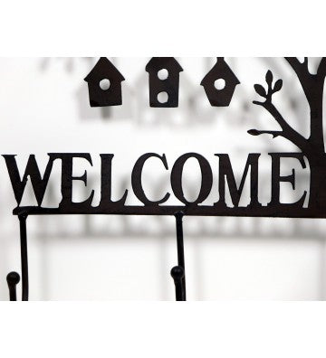 Hakenleiste "Welcome" ca. 28cm breit aus Gusseisen
