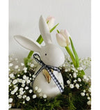 Osterhase aus Keramik zur Wahl schwarz oder weiß ca. 10,4x7,4x19,6 cm