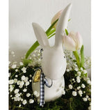 Osterhase aus Keramik zur Wahl schwarz oder weiß ca. 10,4x7,4x19,6 cm