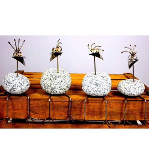 Kantenhocker SV mini 1 K ca. 30 cm Gesamthöhe aus Granit und Edelstahl Original Gebrüder Lomprich