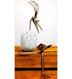 Kantenhocker mit Buch ca. 35 cm aus Granit und Edelstahl Naturstein Deko
