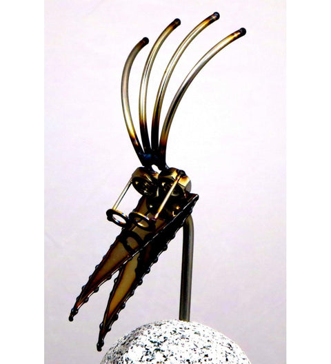 Kantenhocker mit Buch ca. 35 cm aus Granit und Edelstahl Naturstein Deko