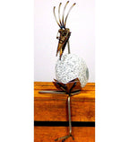 Kantenhocker mit Buch ca. 35 cm aus Granit und Edelstahl Naturstein Deko