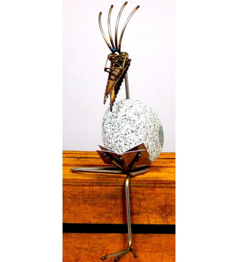 Kantenhocker SV Buch ca. 35cm hoch aus Granit und Edelstahl