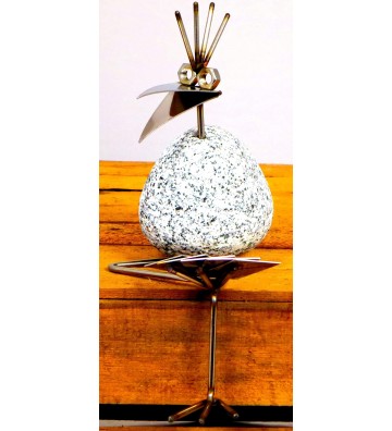 Kantenhocker SV mini Poker ca. 22cm hoch aus Granit und Edelstahl