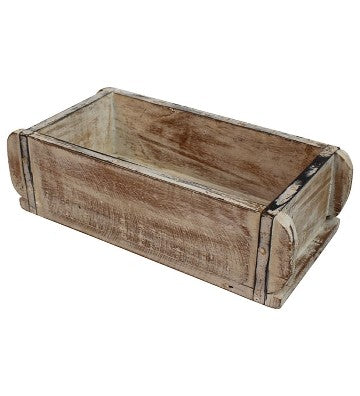 Kasten Antiquité weiß Holz ca. 29x15x10 cm