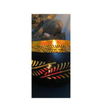 Schale aus echter Kokosnuss ca. 14 cm Durchmesser schwarz/Goldfarben