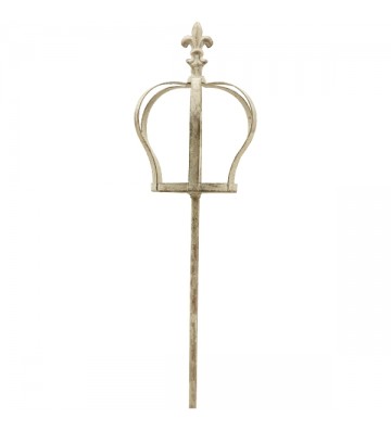 Krone mit Stab aus Metall ca. 17x15,5x131 cm