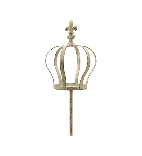 Krone mit Stab aus Metall ca. 17x15,5x131 cm